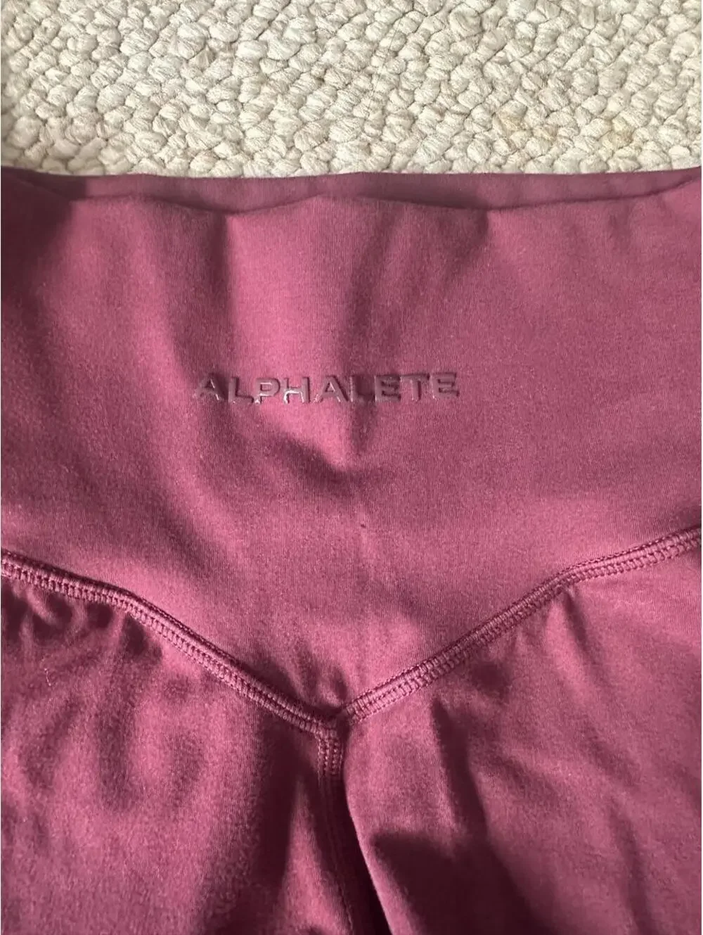 Alphalete burgundy high-waisted leggings